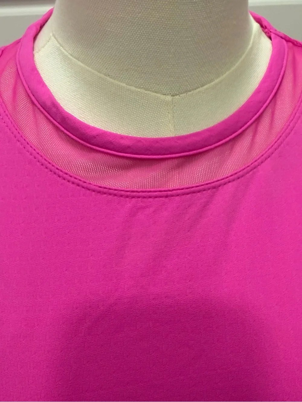 IBKUL Bright Pink Long Sleeve Athletic Performance Dress UPF 50+